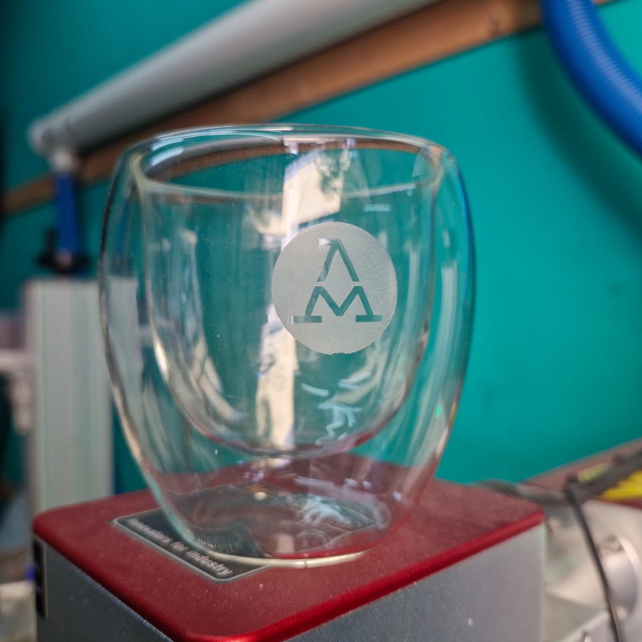 Vaso café grabado AM